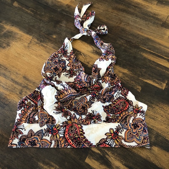 Fun free people boho crop halter sz large EUC - Picture 3 of 5